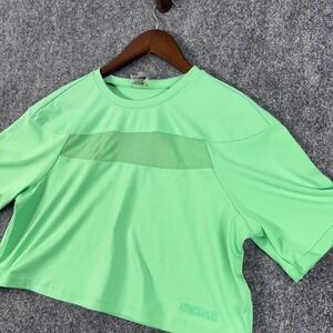 Gymshark Training Cropped T-Shirt Women's Size S Short‎ Sleeve Green Top